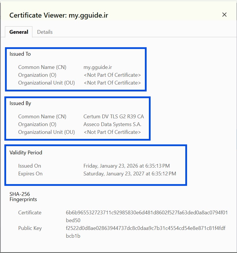 گواهی SSL 3